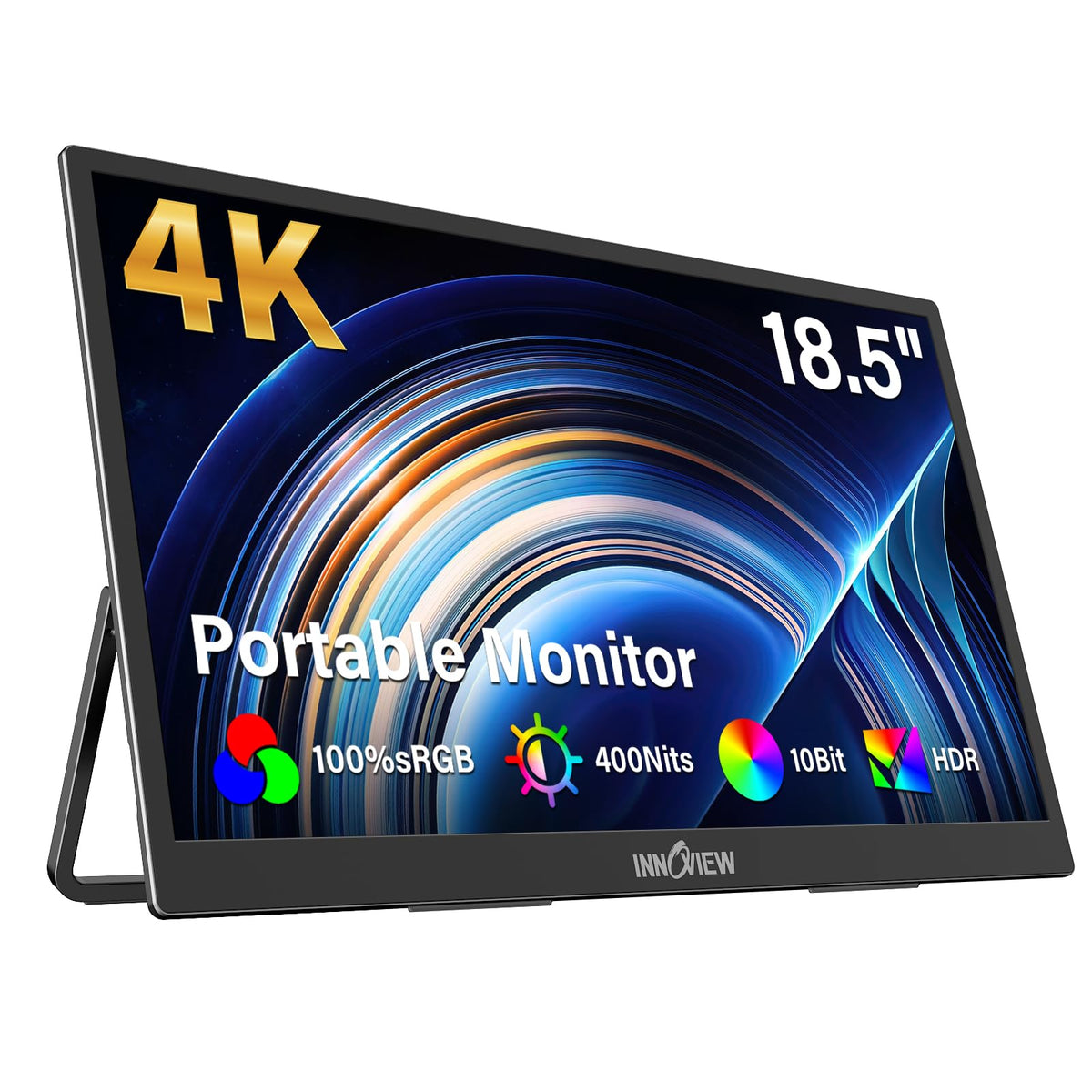 Moniteur portable InnoView 18,5 po FHD 100Hz — USB-C/HDMI