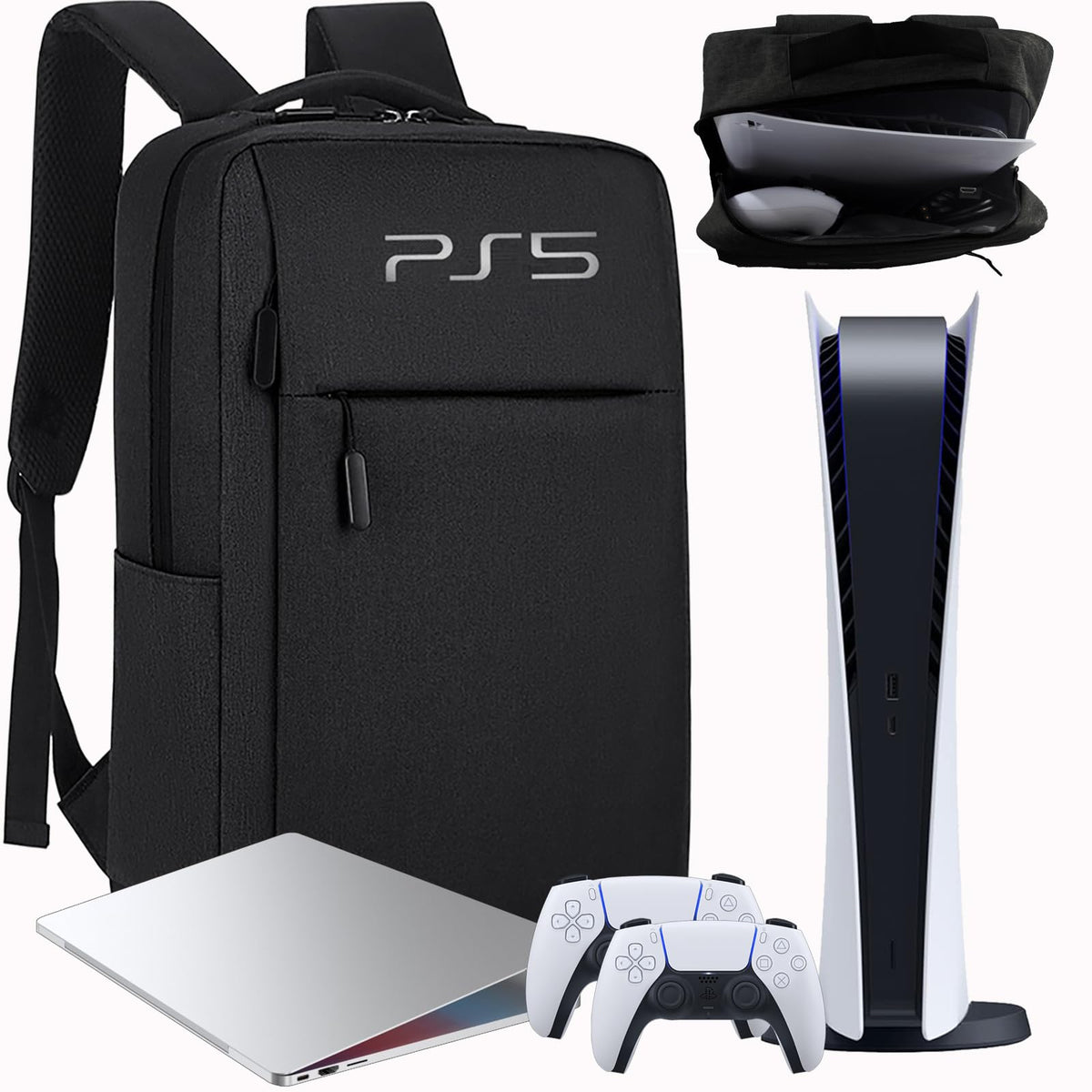 Sac à dos de transport PS5 — compatible console, manettes et laptop