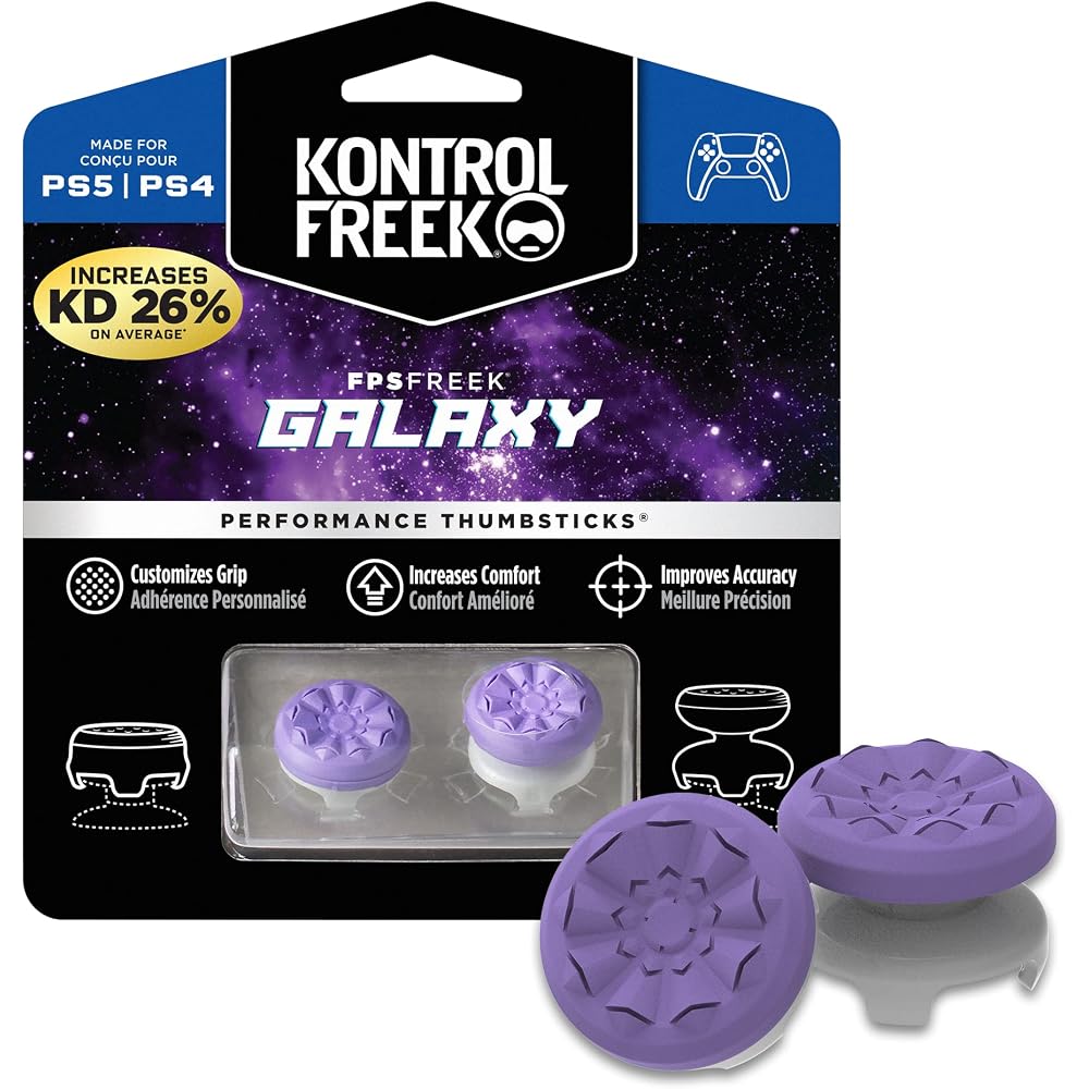 KontrolFreek FPS Freek Galaxy Purple — embouts joysticks PS4/PS5